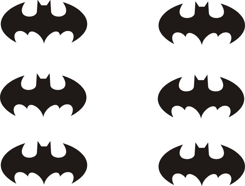 Мышь Бэтмена трафарет