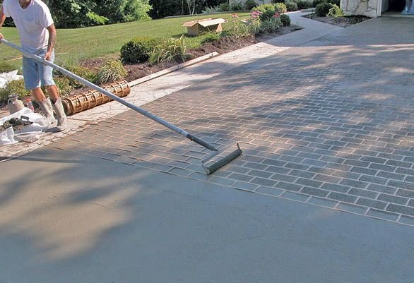 Дорожки из печатного бетона