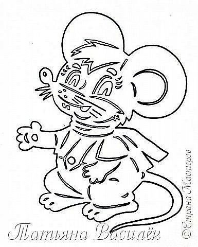 Вытынанка мышка из сказки