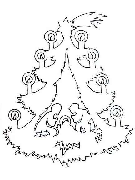 Рождественские трафареты на окна