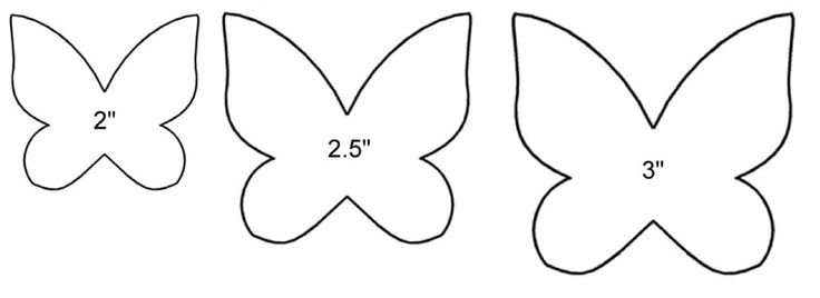 Бабочка из фетра выкройка