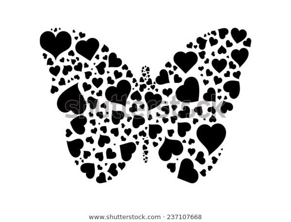 Сердце с бабочками