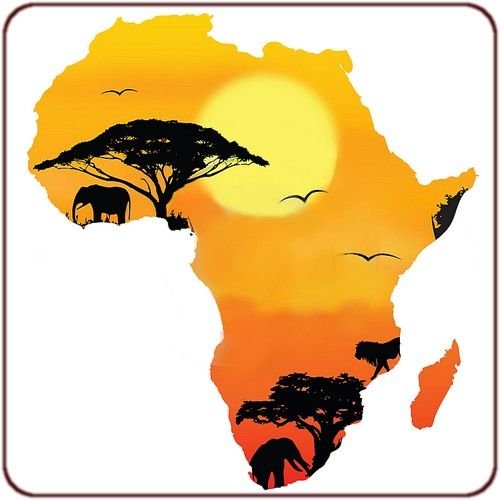 Материк Африка на карте