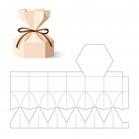 Развёртка коробочки для подарка