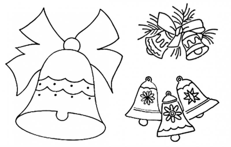 Новогодний колокольчики вырезка