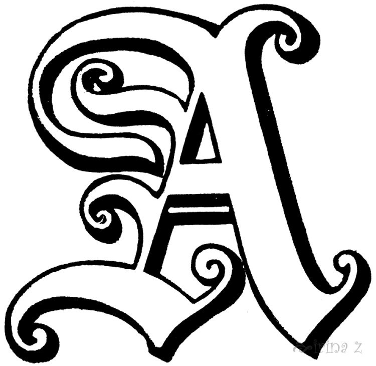 Славянские буквы для раскрашивания
