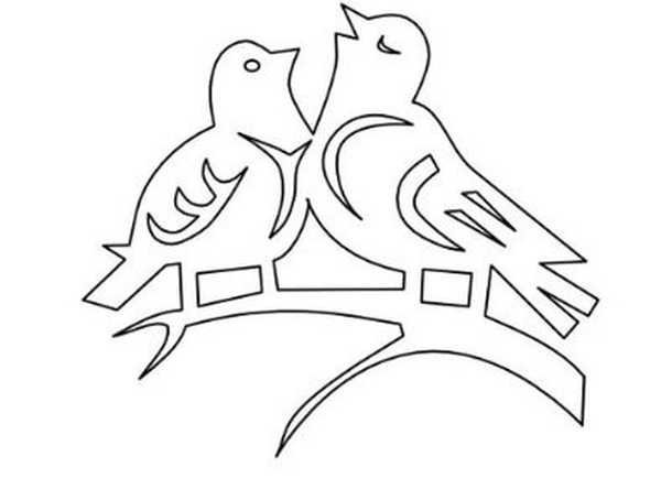 Трафареты птиц для вырезания на окно