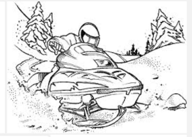 Снегоход рисунок