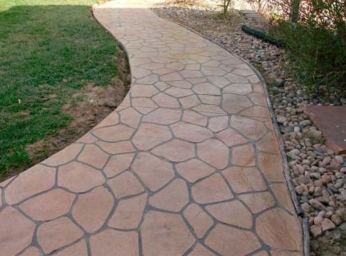 Трафарет для бетонной дорожки