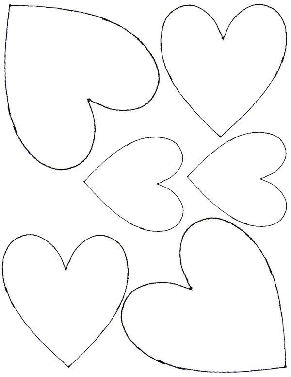 Сердечко трафарет для вырезания