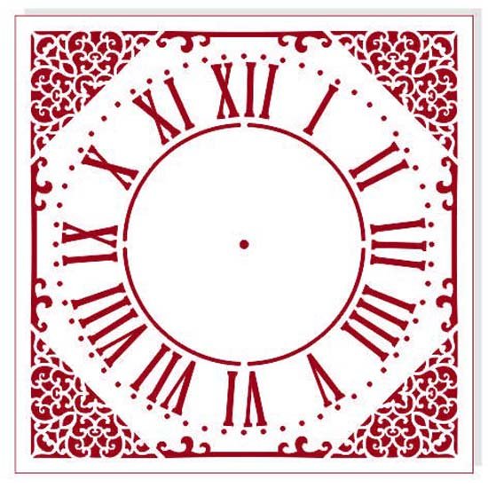 Трафарет часы