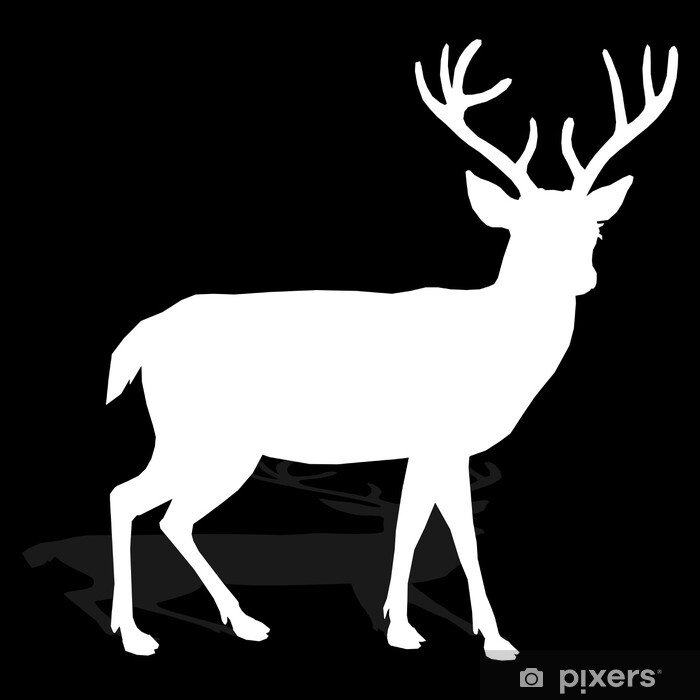 Трафарет оленя из пенопласта