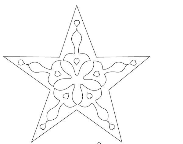 Шаблоны снежинок и звездочек