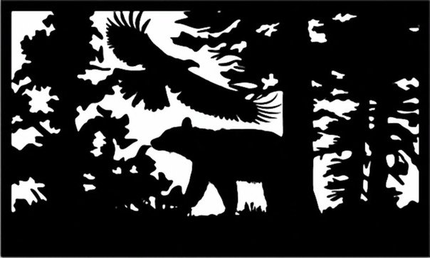 Силуэты природы для лазерной резки