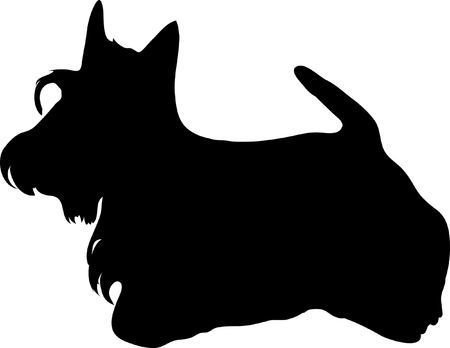 Трафарет скотч терьера