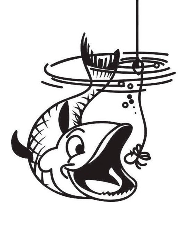 Трафарет рыбака