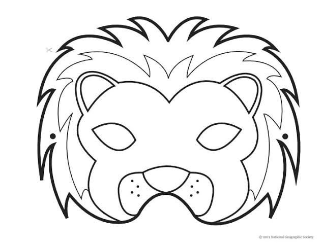 Раскраски маски животных
