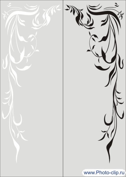 Узоры пескоструй на зеркале