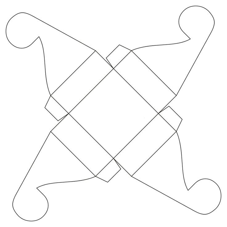 Трафарет коробочки для подарка