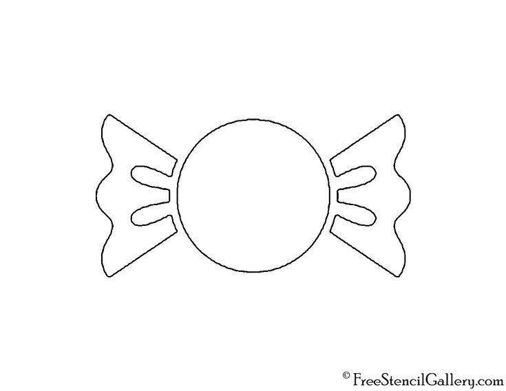 Трафарет конфетки для вырезания