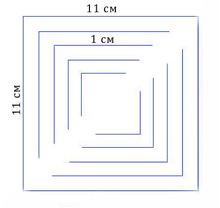Шаблон объемной снежинки