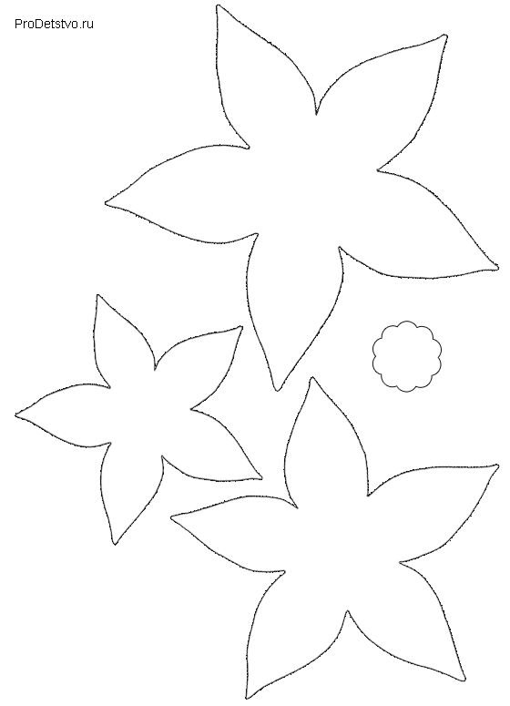 Цветы трафарет для вырезания