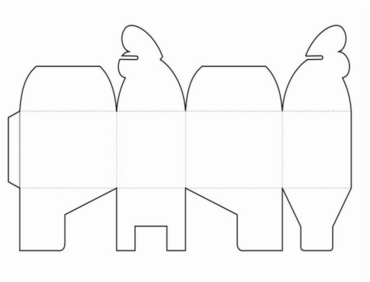 Развертка подарочной коробочки