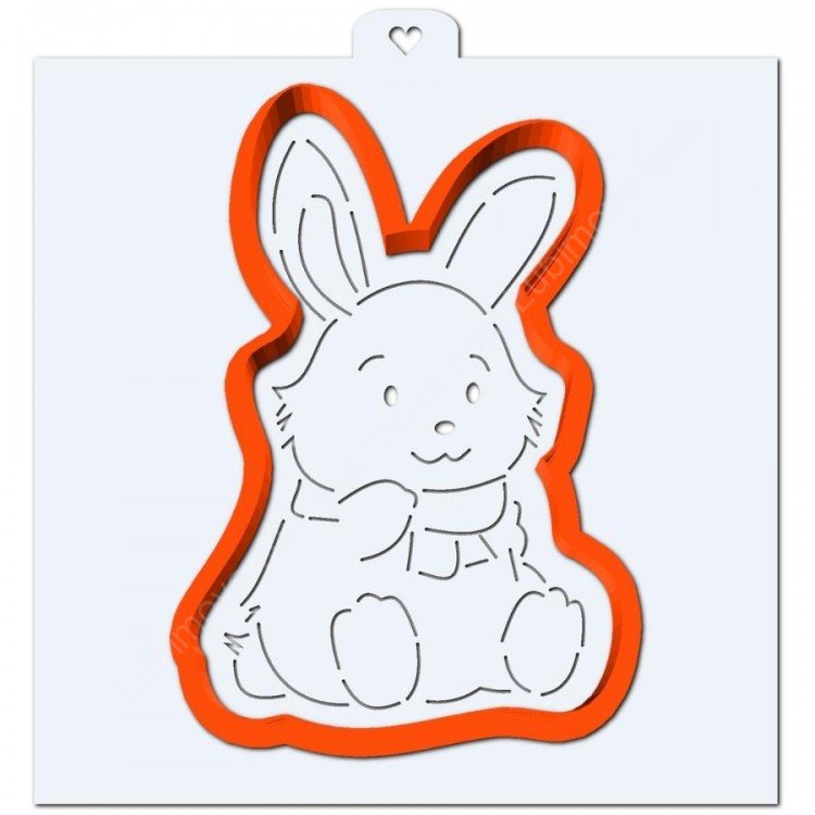 Трафарет зайчика для пряников