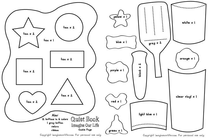 Шаблоны для фетровых книжек