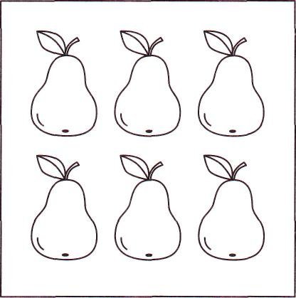 Трафарет груши для аппликации