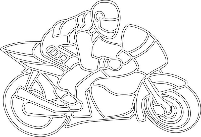 Трафарет мотоцикла для торта