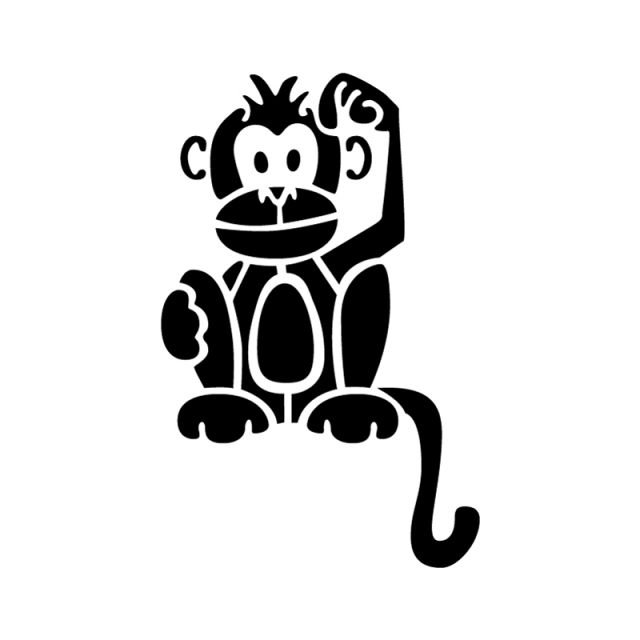 Трафарет обезьяны