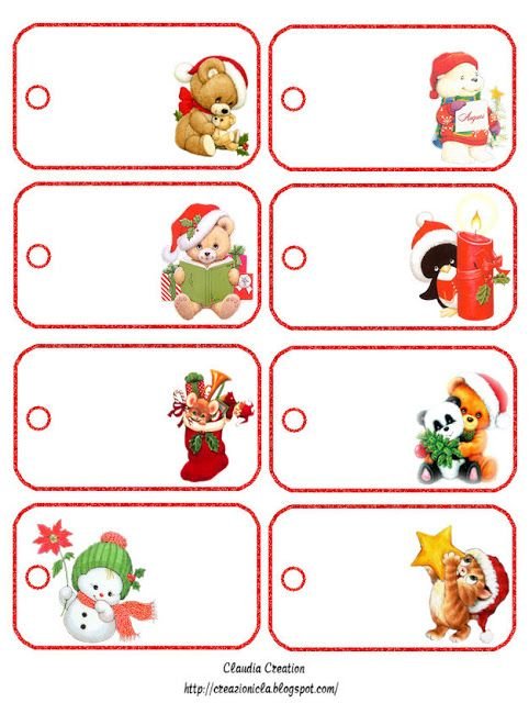 Новогодние этикетки для подарков