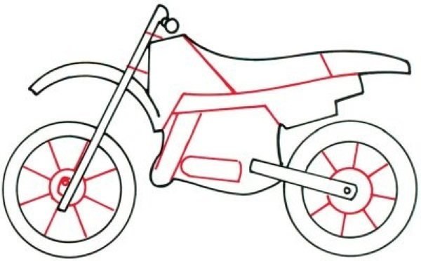 Мотоцикл рисунок