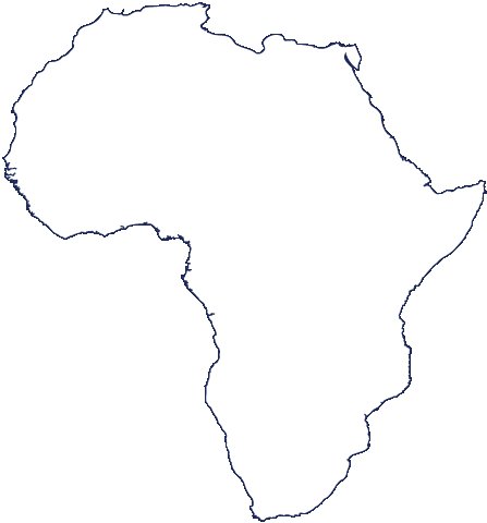 Контур континента Африка