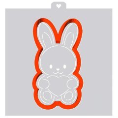 Трафарет для пряников Зайка с лапками