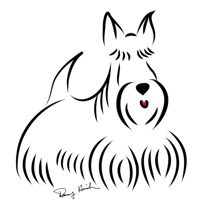 Трафарет скотч терьера