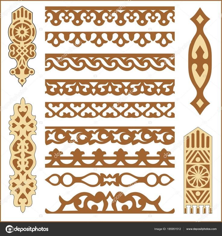 Орнаментальная резьба прорезная вектор