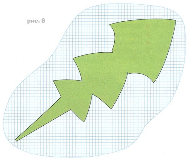 Лист одуванчика для аппликации