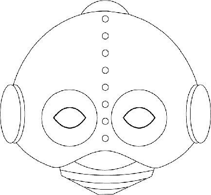 Маска раскраска для детей