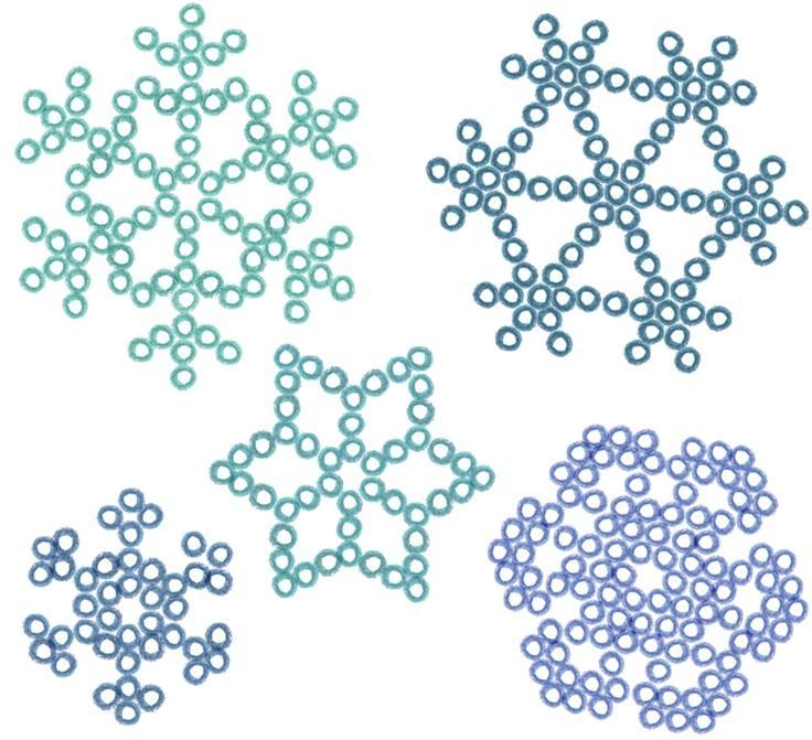 Снежинки из бусин