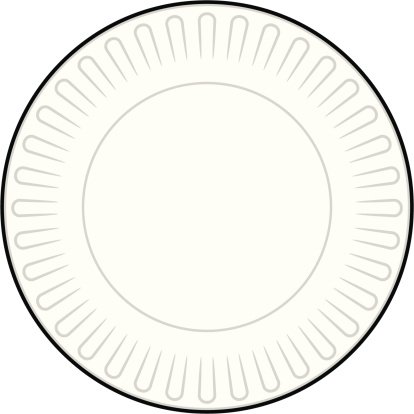 Трафарет тарелки для аппликации