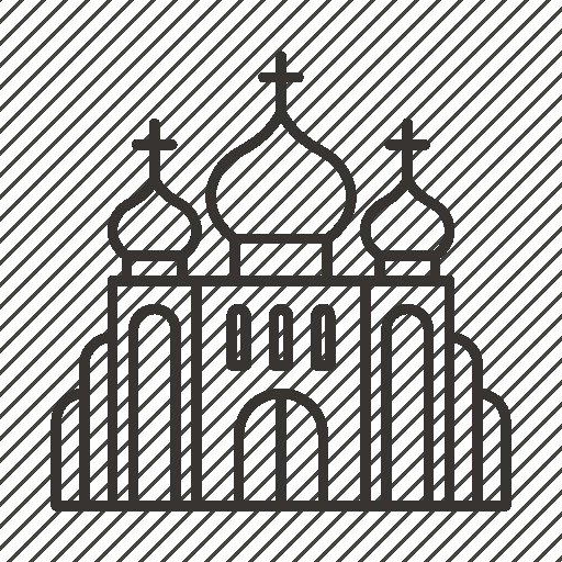 Трафарет православный храм