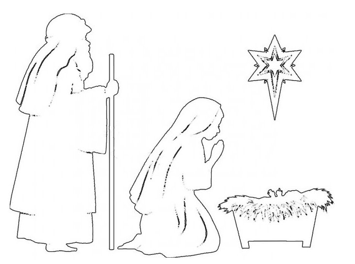 Трафареты Рождество Христово