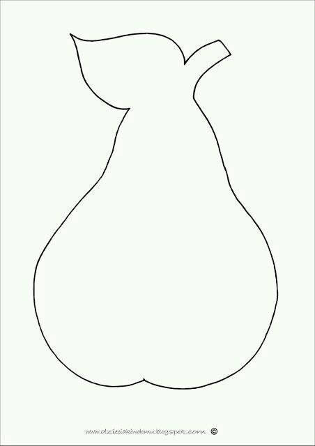 Груша трафарет