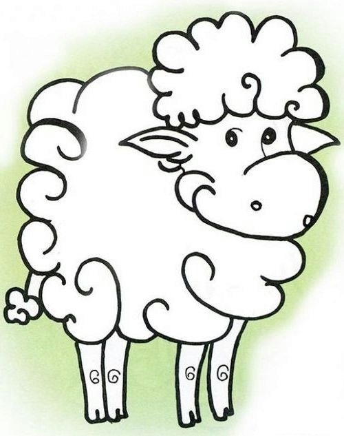 Раскраска барашек для детей