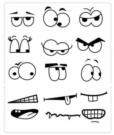 Трафарет глаза для вырезания