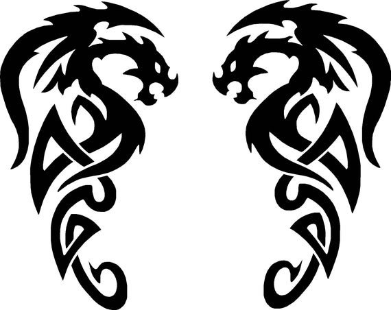 Трафарет дракона