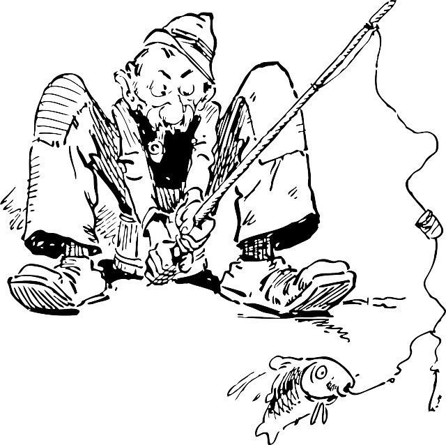 Рыбак рисунок