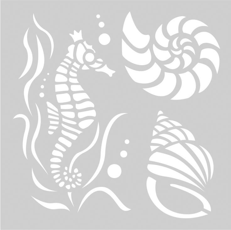 Морские трафареты для декора